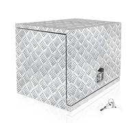 Srehloe 76x51x56cm Aluminum Safety Generator Toolbox Waterproof Truck Generator Storage Boxes With Lock and Key Suitable for ATV Trailer Pick Up Truck