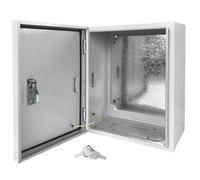 Srehloe Electrical Enclosure Box 40.64 x 30.48 x 20.32cm Carbon Steel Electrical Junction Boxes Wall Mount Waterproof Dustproof Metal Box with Safety Locks for Outdoor Indoor Use