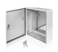 Srehloe Electrical Enclosure Box 50.8 x 40.64 x 20.32cm Carbon Steel Electrical Junction Boxes Wall Mount Waterproof Dustproof Metal Box with Safety Locks for Outdoor Indoor Use