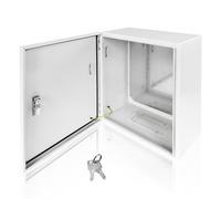 Srehloe Electrical Enclosure Box 50.8 x 40.64 x 25.4cm Carbon Steel Electrical Junction Boxes Wall Mount Waterproof Dustproof Metal Box with Safety Locks for Outdoor Indoor Use