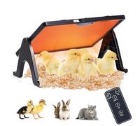 Sreinar New smart coop heater with remote control, built-in adaptive temperature sensor, adjustable temperature, brooder heating panels with timer and lighting, brooder panels to keep poultry warm (L)