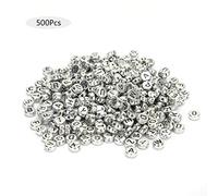 Sren Acrylic Beads, Letter Beads, 500Pcs for Craft Jewelry DIY Clothing(Silver)