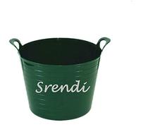 Srendi® 42 Litre Large Flexi Tub Garden Home Flexible Colour Rubber Storage Container Bucket Polyethylene Flex Tub- MADE IN U.K. (Green)