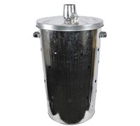 Srendi Extra Large 110L Litre Metal Galvanised Garden Incinerator Extra Hole Fire Bin Burning Leaves Paper Wood Rubbish Dustbin Made In U. K.