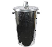 Srendi® Extra Large 110L Litre Metal Galvanised Garden Incinerator Extra Hole Fire Bin Burning Leaves Paper Wood Rubbish Dustbin Made In U. K.
