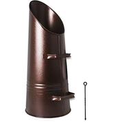 Srendi® Heavy Duty Anthracite 23" Coal Hod, Bucket Coal Scuttle Black Bronze Galvanised High Quality for Fireplace Fire Side Option with Shovel and Poker (Bronze/Oxy Coal Hod with Poker)