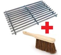 Srendi® Metal Galvanised Steel Shoe Boot Scraper with Hard Brush Shoes Cleaner Tool Door Floor Mat Outdoor Indoor Use Free Hard Brush Made in U.K.