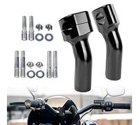 Sresk 1 inch Handlebar Riser Clamp Round, 4 inch Height Increase Motorcycle Pullback Handlebar Universal Accessories Compatible with Harley Dyna Softail Honda Kawasaki Vulcan Yamaha (Black)