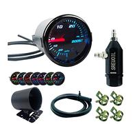 SREUOIL 2" 52mm Turbo Boost Gauge with 7 Color Adjustment & Universal 0-30PSI Manual Boost Controller Kit