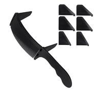 Sreuyong 1 Set Positioning Comb Salon Hairdressing Clipper Curved Comb For Men Hair Styling Tool Black