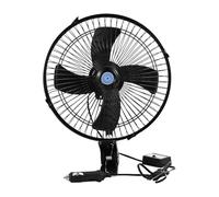 Sreuyong 10 Inch 12V Car Electric Fan Adjustable Speed Oscillating Cooling Fans with Clip for Home Travel Car Truck