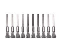 Sreuyong 10 pc Stainless Steel 1/4 inch (6mm) Pen Wire Brush #532 with 1/8 inch (3mm) Shank for and Compatible Rotary Tool