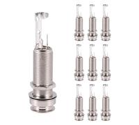 Sreuyong 10PCS Guitar Pickup Endpin Output Jack Nickel Strap Lock Chrome