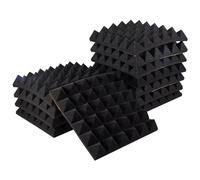 Sreuyong 12Pcs Soundproof Foam Panels,2 Inch x 12 Inch x 12 Inch Pyramid Shaped Acoustic Panels for Wall,Studio, Home and Office