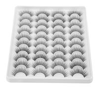 Sreuyong 20 Pairs 3D Chemical Fiber Lashes Natural False Eyelashes Dramatic Volume Fake Lashes Makeup Extension Eyelashes