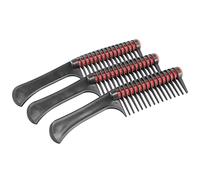 Sreuyong 3 Pack Hair Comb, Comb Roller, Detangling Roller Comb Integrated Hair Roller Comb, Anti Splicing Comb for Salon Barber Hair Dye
