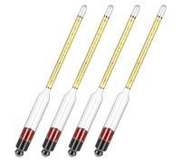 Sreuyong 4Pcs Hydrometer Alcohol Kit Alcohol Meter Kit for Distilling Alcohol 0-200 Proof & 0-100 Tralle, Specific Hydrometer