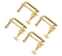 Sreuyong 4Pcs Violin Fine Tuners Gold Violin Parts String Adjusters Replacement for 4/4 Violin