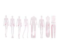 Sreuyong Fashion Illustration Rulers Sketching Templates Ruler Sewing Humanoid Patterns Design Clothing Measuring,Combination