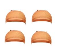 Sreuyong HD Wig Cap Stocking Cap Transparent Wig Cap Thin Nylon Cap Multifunctional Convenient Covers Easy Install Easy to Use,Brown 4 Pcs