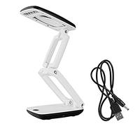 Sreuyong Lighted Desk Magnifying Glass Lamp with Light on Stand Led Portable Pocket Magnifier Visor Folding 3X for Reading, Hobby
