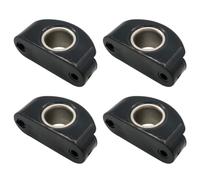 Sreuyong Marine Boat Fairlead Black Nylon Bullseyes 12 mm 1/2inch STAINLESS STEEL INSERT,Pulley Wheel for Boats,4pcs