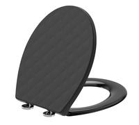 SREWOHS PRO Oval Soft-Close Toilet Seat - Grey, Universal Fit, Quick Release, Anti-Scratch Material