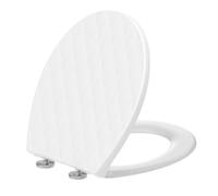 SREWOHS PRO Oval Soft-Close Toilet Seat - White, Quick Release, Universal Fit, Hygienic and Easy to Maintain