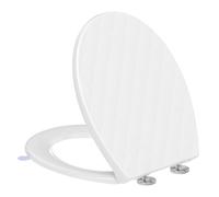 SREWOHS PRO Oval Soft-Close Toilet Seat - White, Universal Fit, Quick Release, Easy to Clean