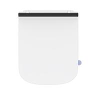 SREWOHS PRO Toilet Lid with Soft-Close Mechanism Square Shape Duroplast Toilet Seat Easy Assembly and Cleaning Toilet Lid with Quick Release Function Toilet Seat White