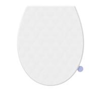 SREWOHS PRO Toilet Seat with Soft-Close Mechanism, Oval, White, Toilet Seat with Quick Release - Easy to Clean and Assembly, Toilet Seat Including Installation Template, 44.6 x 37.1 cm