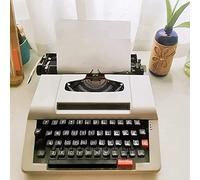 SRFTT Schreibmaschine, Vintage-Handbuch, klassische Retro-Schreibmaschine, tragbar und einfach zu bedienen, mit Koffer und Farbband, zum Notieren von Briefen, Memo