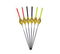 SRG Pole Floats SRG013 Pack of 6 x Pole Floats Diamond Margin Fiberglass Stem choose from (0.05g / 0.1g / 0.2g / 0.3g) (6 x 0.1g (6 x Red Tip))