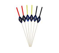 SRG Pole Floats SRG103 Pack of 6 x Pole Floats 'Hybrid' Power Margin Diamond Fiberglass Stem choose from (0.1g / 0.2g / 0.3g) (6 x 0.1g (6 x Black Tip))