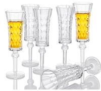 Srgeilzati Port Glasses with Stem, 6x 45ML Limoncello Shot Glasses, Dishwasher Safe