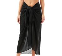 SrgPui Beach Cover Up, Stylish Black Sarong for Women Beachwear, Versatile Cover-Up for Sun Protection and Poolside Lounging, Ideal for Vacation Travel and Fashion-Conscious Beachgoers