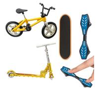SrgPui Finger Scooter, 4PCS Finger Scooters Set, Tech Deck Scooter for Finger Tricks, Training and Coordination, Finger BMX for Kids and Adults, Party Favours and Desk Decor