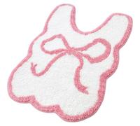SrgPui Toilet Mat, Pink Bathroom Accessories, U-Shaped Toilet Mats Pedestal Only with Anti-Slip Protection and Quick Water Absorption, Anti-Slip Protection for Bathroom and Kitchen Use