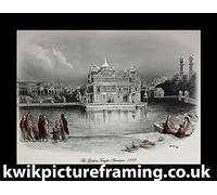 Sri Harmandir Sahib Golden Temple Picture Frame Photo Picture Framed - 12 X 9 | Black Frame