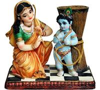 Sri Krishna Culture- Maa Yashoda Binding Krishna Murti-Damodar Leela (5.5 Inches)-Idol for Temple & Decor