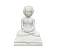 Sri Krishna Culture Sri Culture New Big Mahavir Swami Murti,Height-7 Inches-Brown Colour,God Idols/Statue/Figuirnes,Material-Polyresin & Marble,Made in India
