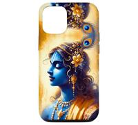 Sri Krishna Divine Portrait, Watercolor Sacred Hindu Art Case for iPhone 12/12 Pro