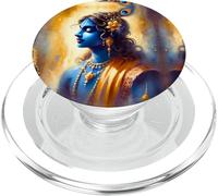 Sri Krishna Divine Portrait, Watercolor Sacred Hindu Art PopSockets PopGrip for MagSafe