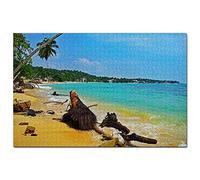 Sri Lanka Beach Unawatuna Jigsaw Puzzle for Adults 1000 Piece Wooden Travel Gift Souvenir