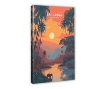 Sri Lanka Canvas Poster Wall Art Decor Print Picture Paintings for Living Room Bedroom Decoration 08x12inch(20x30cm)