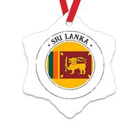 Sri Lanka City Souvenir Christmas Tree Hanging Ornament Sri Lanka Flag Christmas Stocking Filling Gift to Child National Flag Christmas Tree Decoration Keepsake