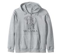 Sri Lanka Elephant Lover Ceylon Wonders of Asia Zip Hoodie
