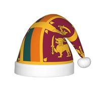 Sri Lanka Flag 1 Pack Christmas Hats Plush Santa Hat For Teenagers Christmas Costume Party And Holiday Event