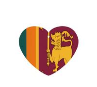 Sri Lanka Flag 4 Pcs Car Air Freshener Cards, Hanging Disposable Card Fresheners for Vehicles, Lavender Scented