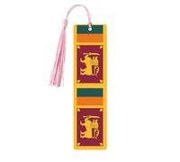 Sri Lanka Flag 5 Pc Artistic Bookmark Set for Women, Tassel Wooden Bookmarks Study Supplies